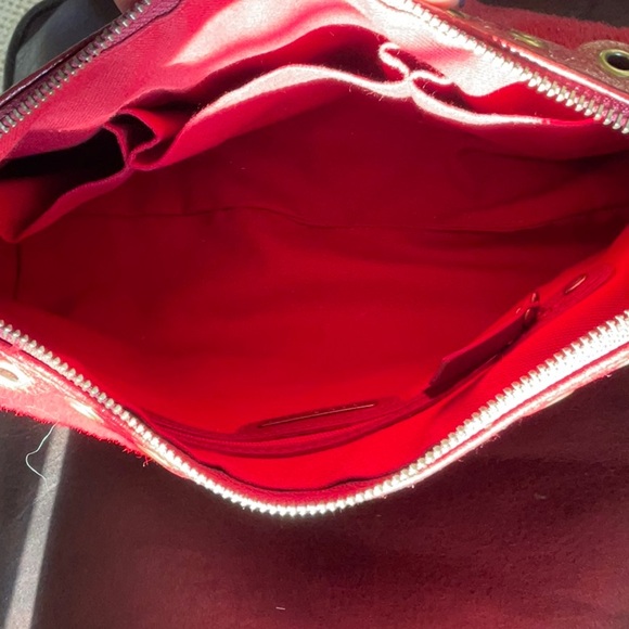 Isabella Fiore Red Studded Marisa Shoulder Bag - Picture 12 of 12